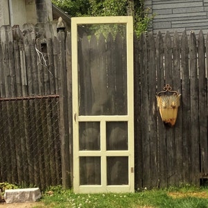 Wooden Screen Door / 1930&#39;s Craftsman Door / Porch, Farmhouse, Bungalow Door / Historical Restoration  / Architectural Salvage /
