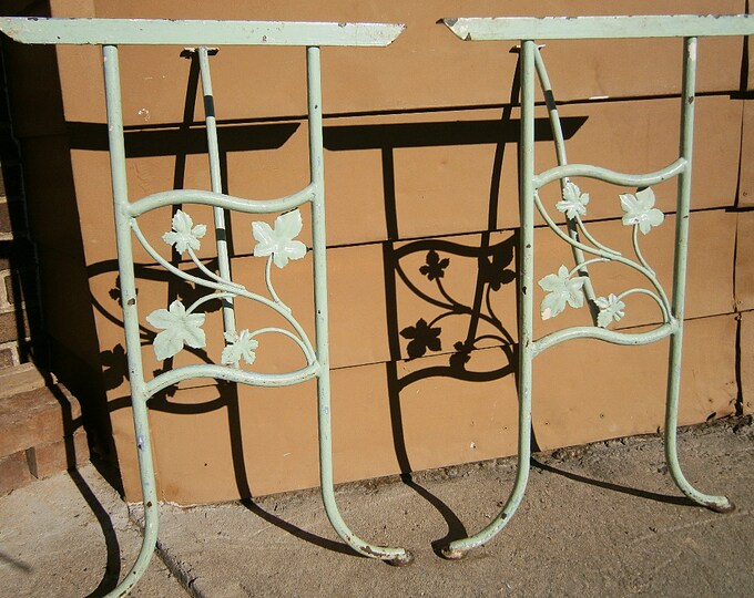 Vintage Table Legs / Wrought Iron Table Legs / Cottage Chic / Etsy