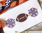 Digital Machine Embroidery Design - Vintage Football Pom Pom Trio Applique