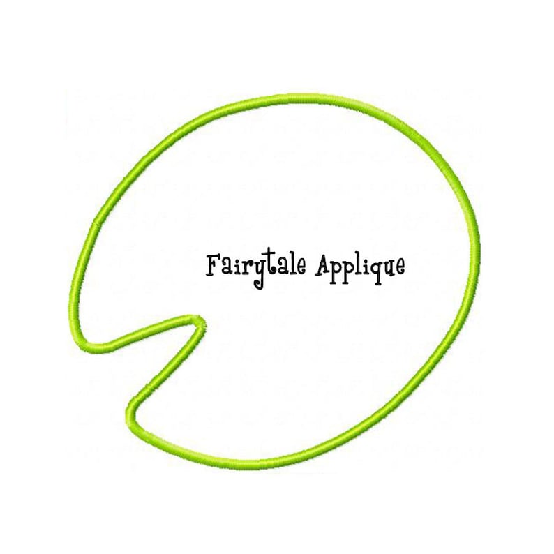 Digital Machine Embroidery Design Lily Pad Applique Etsy