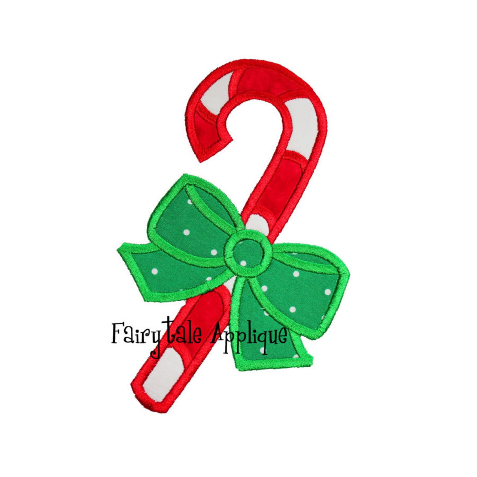 Digital Machine Embroidery Design Candy Cane Applique Etsy