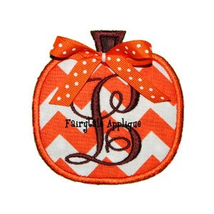 Digital Machine Embroidery Design - Pumpkin 2 Applique