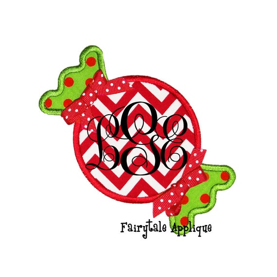 Digital Machine Embroidery Design Christmas Candy Applique | Etsy