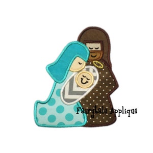Digital Machine Embroidery Design - Holy Family Applique