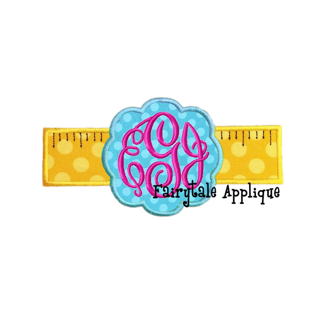 Digital Machine Embroidery Design - Ruler With Frame Applique - Etsy