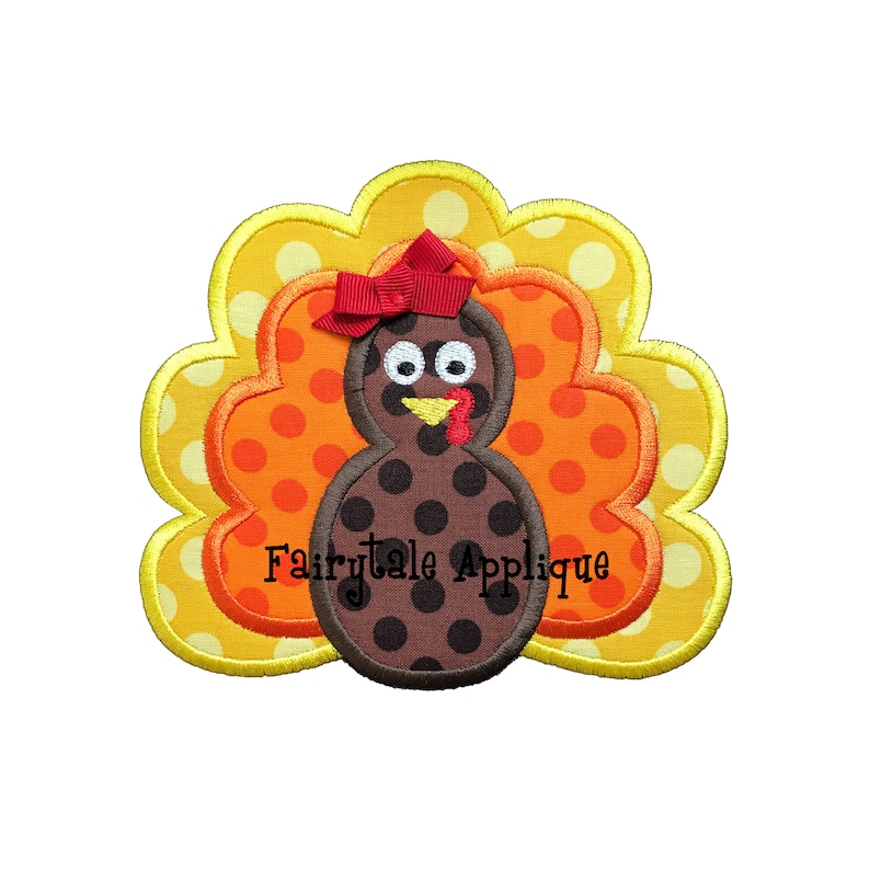 Digital Machine Embroidery Design Turkey Applique Etsy UK