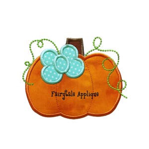 Digital Machine Embroidery Design -  Whimsical Pumpkin Applique