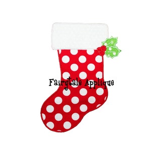 Digital Machine Embroidery Design - Christmas Stocking Applique