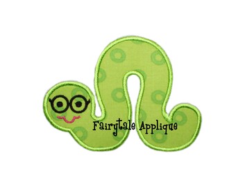 デジタル機械刺繍デザイン - インチワームアップリケ