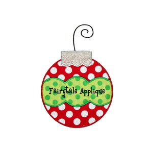 Digital Machine Embroidery Design - Christmas Ornament Applique
