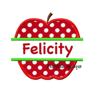 Digital Machine Embroidery Design -  Split Apple Appliqué