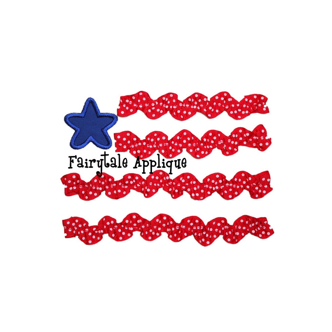 Digital Machine Embroidery Design Ribbon Flag Applique Etsy