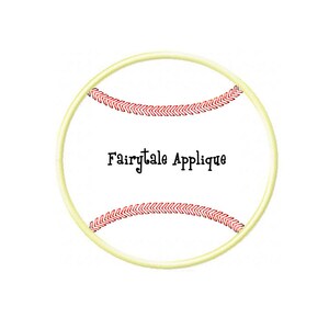 Digital Machine Embroidery Design -  Baseball Applique