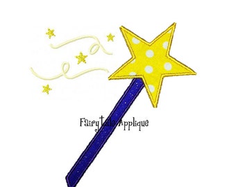 Digital Machine Embroidery Design - Magic Wand Applique