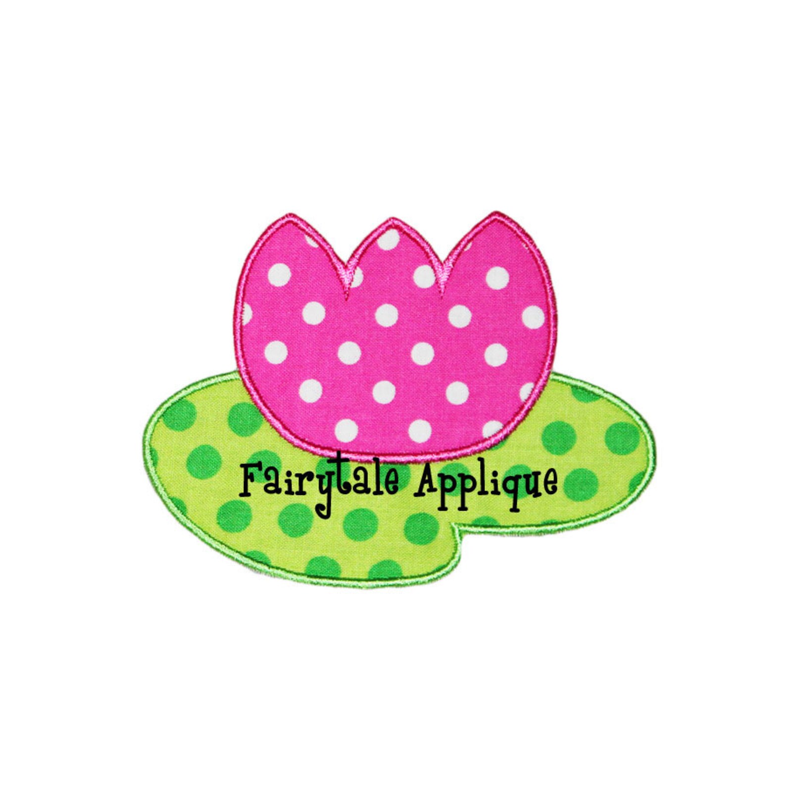 Digital Machine Embroidery Design Water Lily Applique Etsy