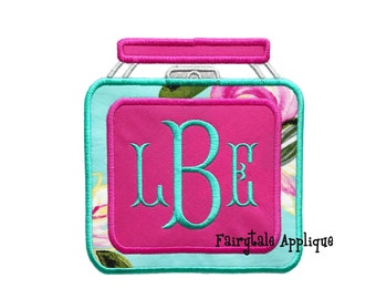 Digital Machine Embroidery Design - Lunchbox Applique