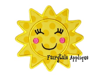 Digitial Machine Embroidery Design - Sunshine Applique
