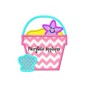 Digitial Machine Embroidery Design -  Sand Pail Applique
