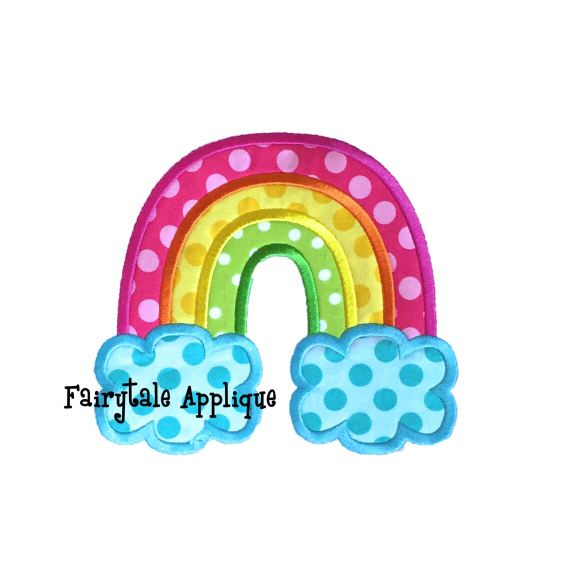Digital Machine Embroidery Design Rainbow Applique | Etsy