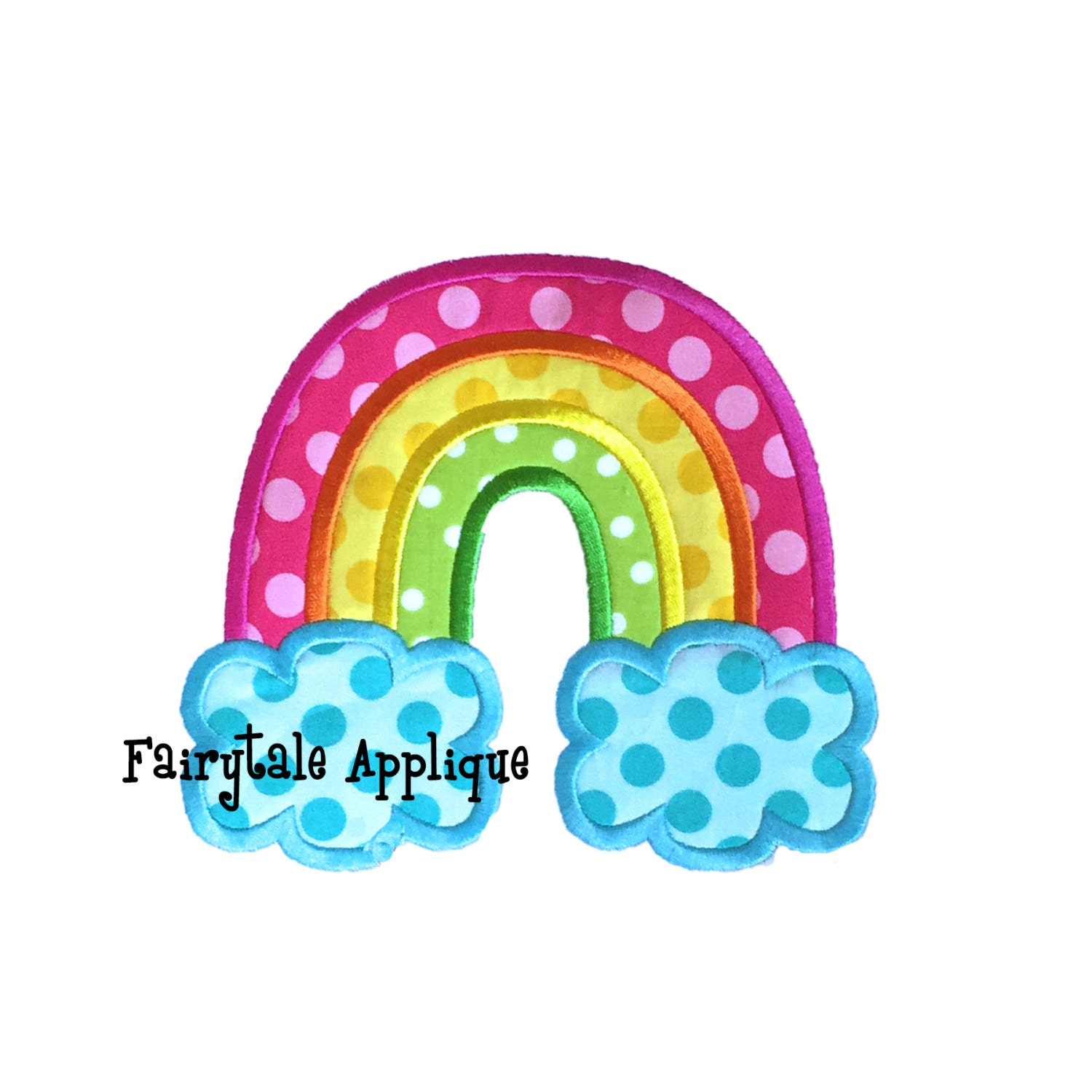 Digital Machine Embroidery Design - Rainbow Applique - Etsy