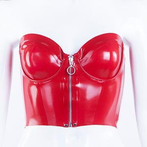 Latex Bustier With Front Zip