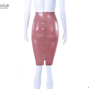 Latex Pencil Skirt With Full Back Zip