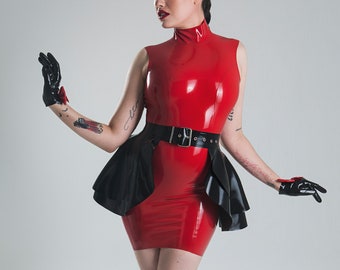 I Latex Mini Dress