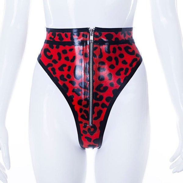 Gianna Leopard Latex Knickers