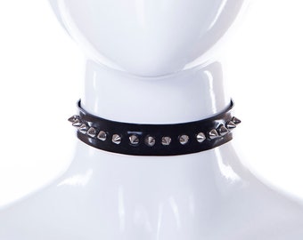 Ann Latex Choker With Spikes