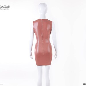 V Cleavage Latex Mini Dress image 5