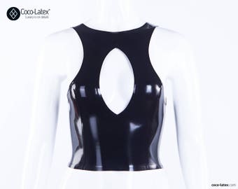 Latex Top Lucy With O Ring Zipper