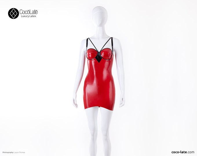 Maia Cup Latex Mini Dress