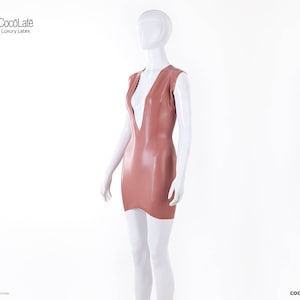 V Cleavage Latex Mini Dress image 4