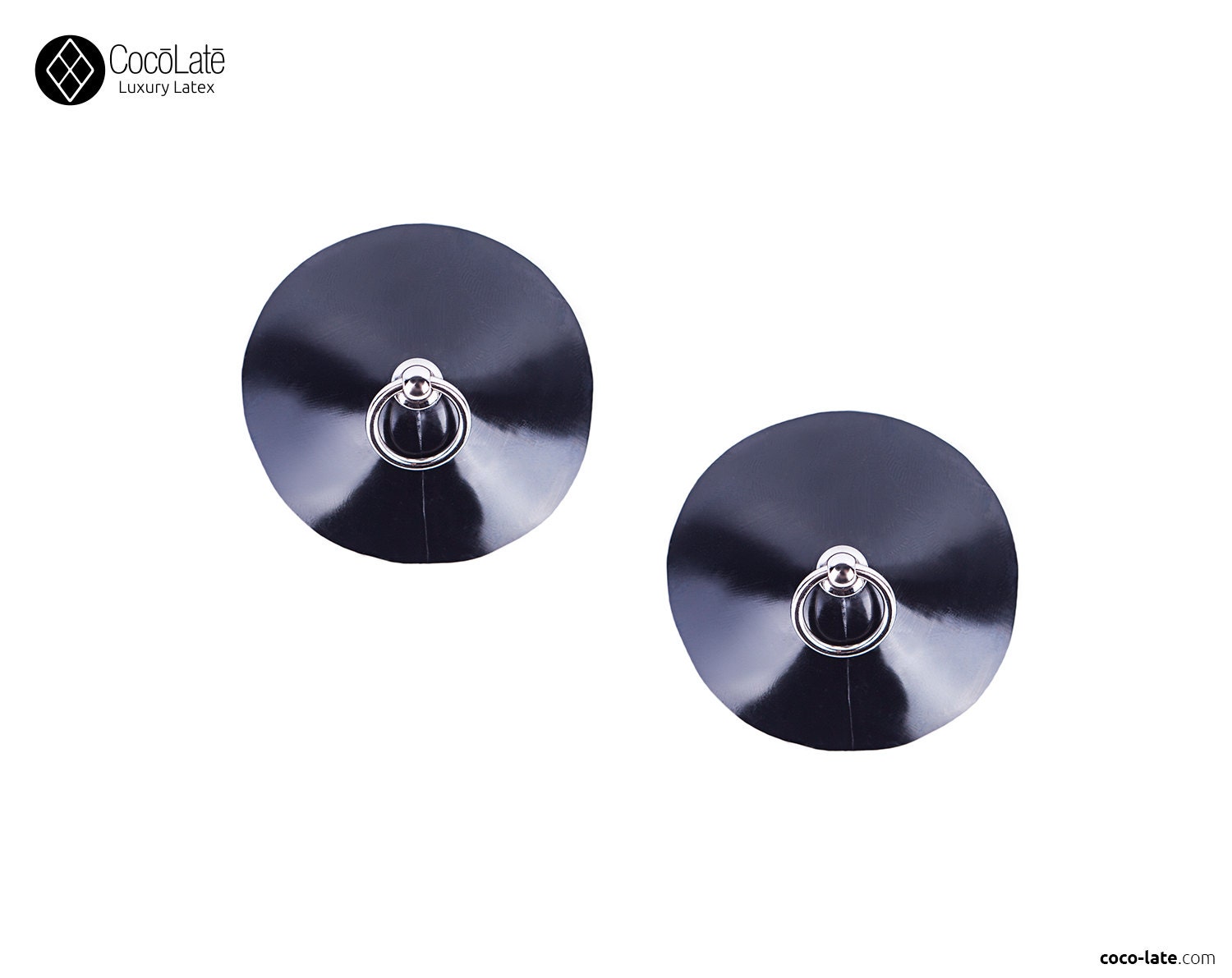 Round Latex Nipple Pasties with Rings