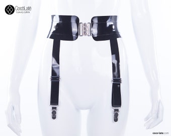 Eden Latex Belt With Suspenders