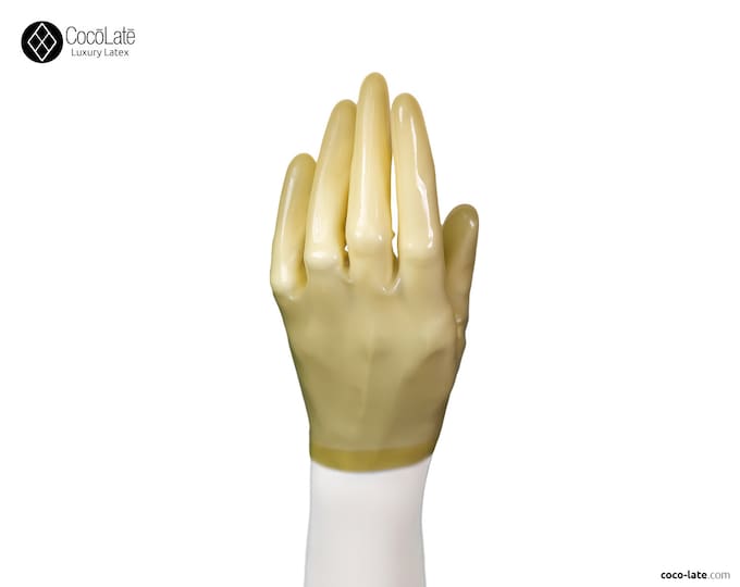 Latex Short Gloves - Transparent Natural Color