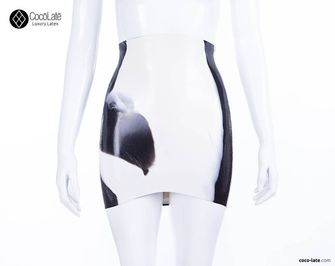 Marble Latex Mini skirt