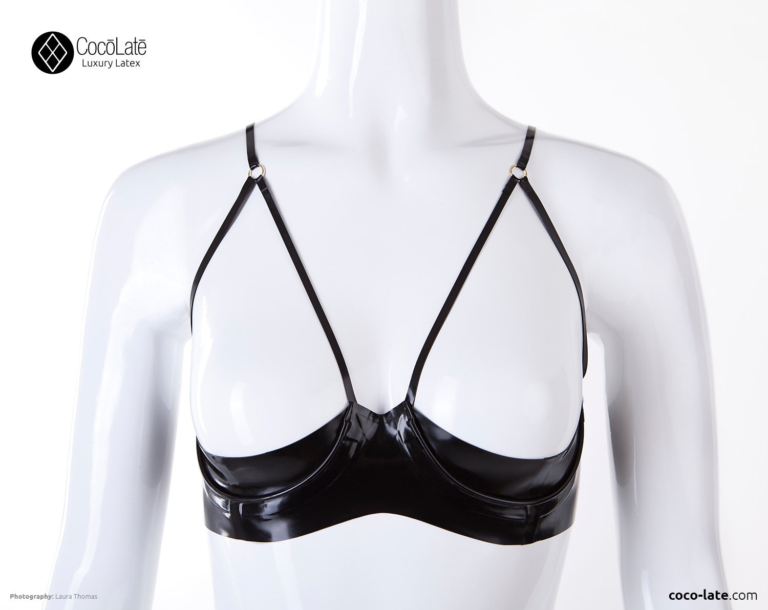 Ava 1/4 Cup Latex Bra