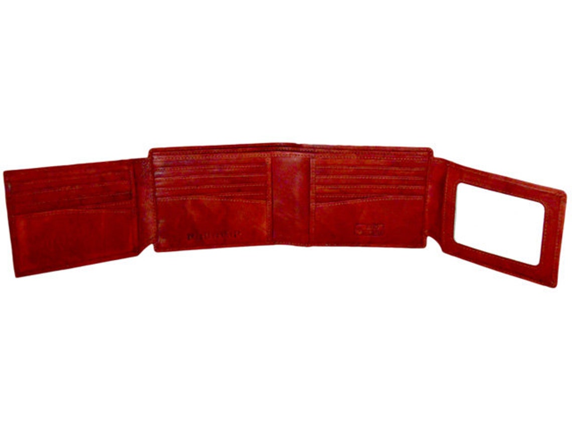 MENS 4 fold wallet 20 Card slots Leather wallet with coin Etsy