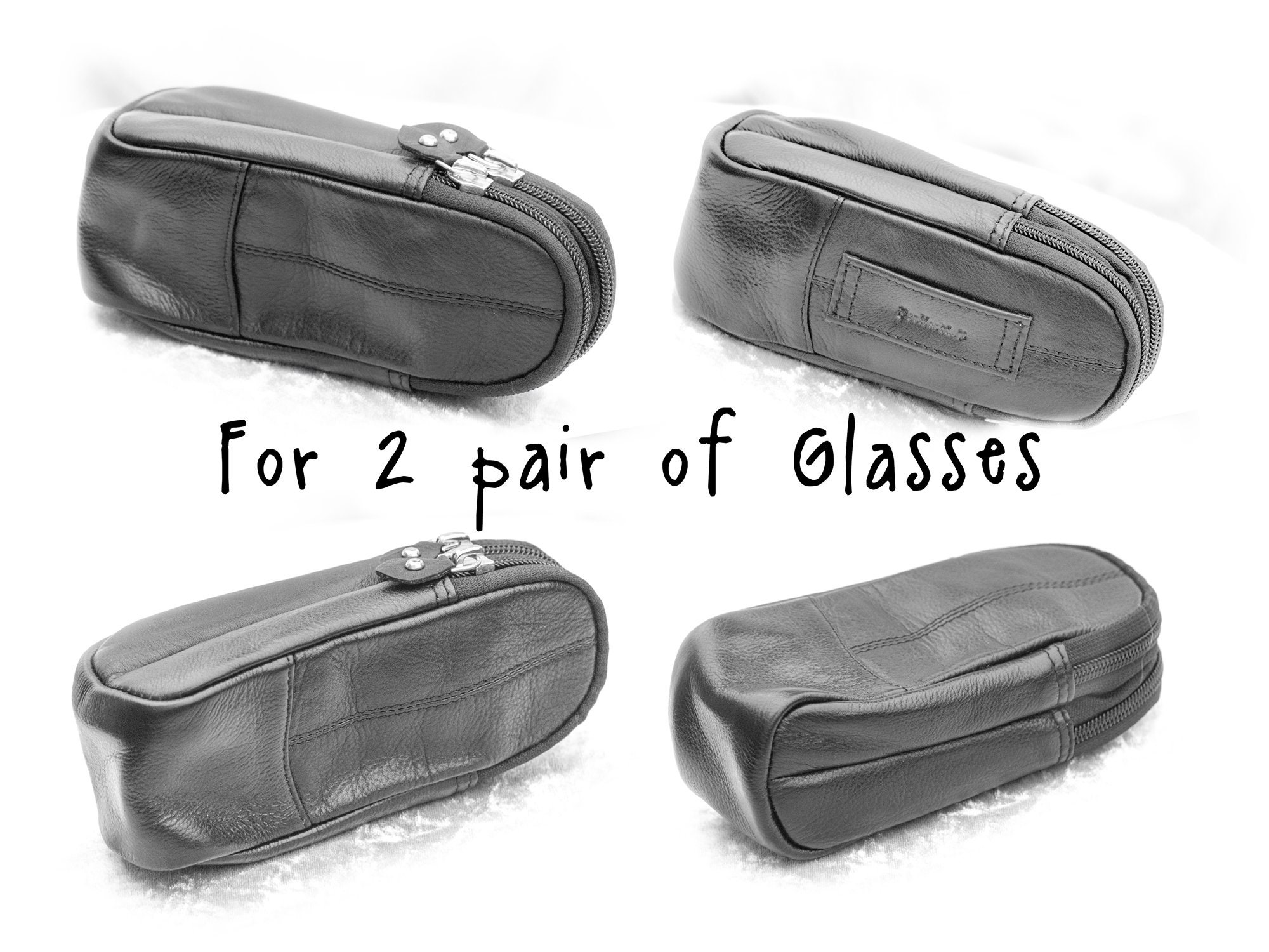 Dual Eyeglass Case Soft Spectacle Case Double Zip Case Etsy Australia