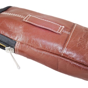 Bolsa para celular com cinto | Suporte para celular em couro legítimo | Bolsa universal para celular | Capa para celular com coldre de couro | Passador de cinto para capa de celular