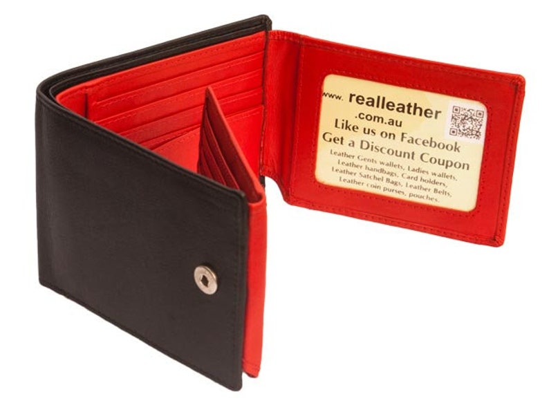 MENS 4 Fold Wallet 20 Card Slots Leather Wallet With Coin Etsy Australia