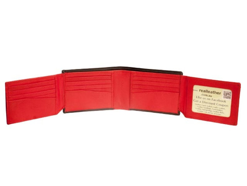 MENS 4 Fold Wallet 20 Card Slots Leather Wallet With Coin Etsy Australia