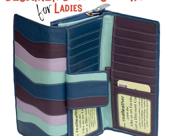 Handmade Leather RFID Wallet | Double Sided Card Holder, Coin Purse