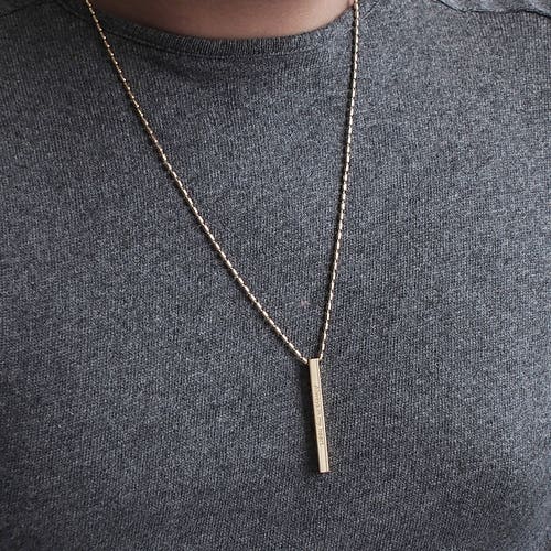 Personalized Bar Necklace for Men 