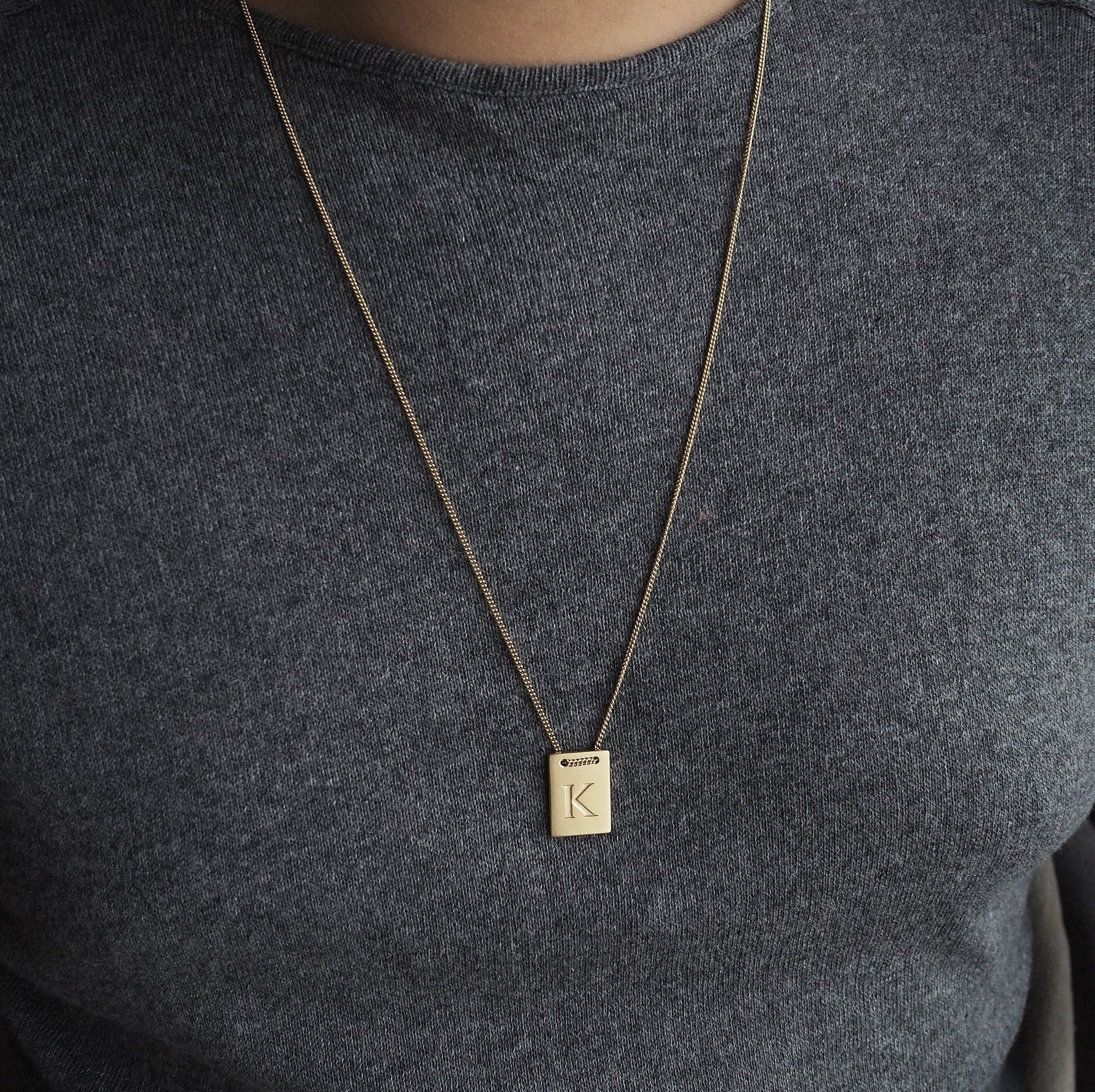Custom engraved on sale necklace for him