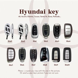 Hyundai Key Fob Cover Leather Personalized Car Key Holder for Tucson Santa Fe Elantra Palisade Kona IONIQ 5 Custom Engraved Key Case image 10