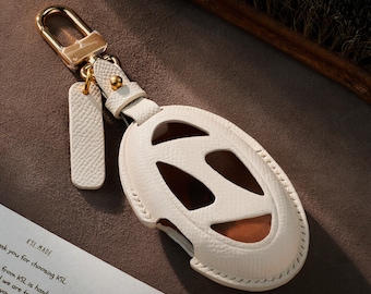 Hyundai Key Fob Cover Leather Personalized Car Key Holder for Tucson Santa Fe Elantra Palisade Kona IONIQ 5 Custom Engraved Key Case