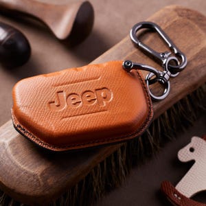 Custom Key Fob Cover For Gladiator Wrangler, Wrangler 3 4 5 Buttons ... Leather Key Case, Wrangler Accessories, Gift For Him