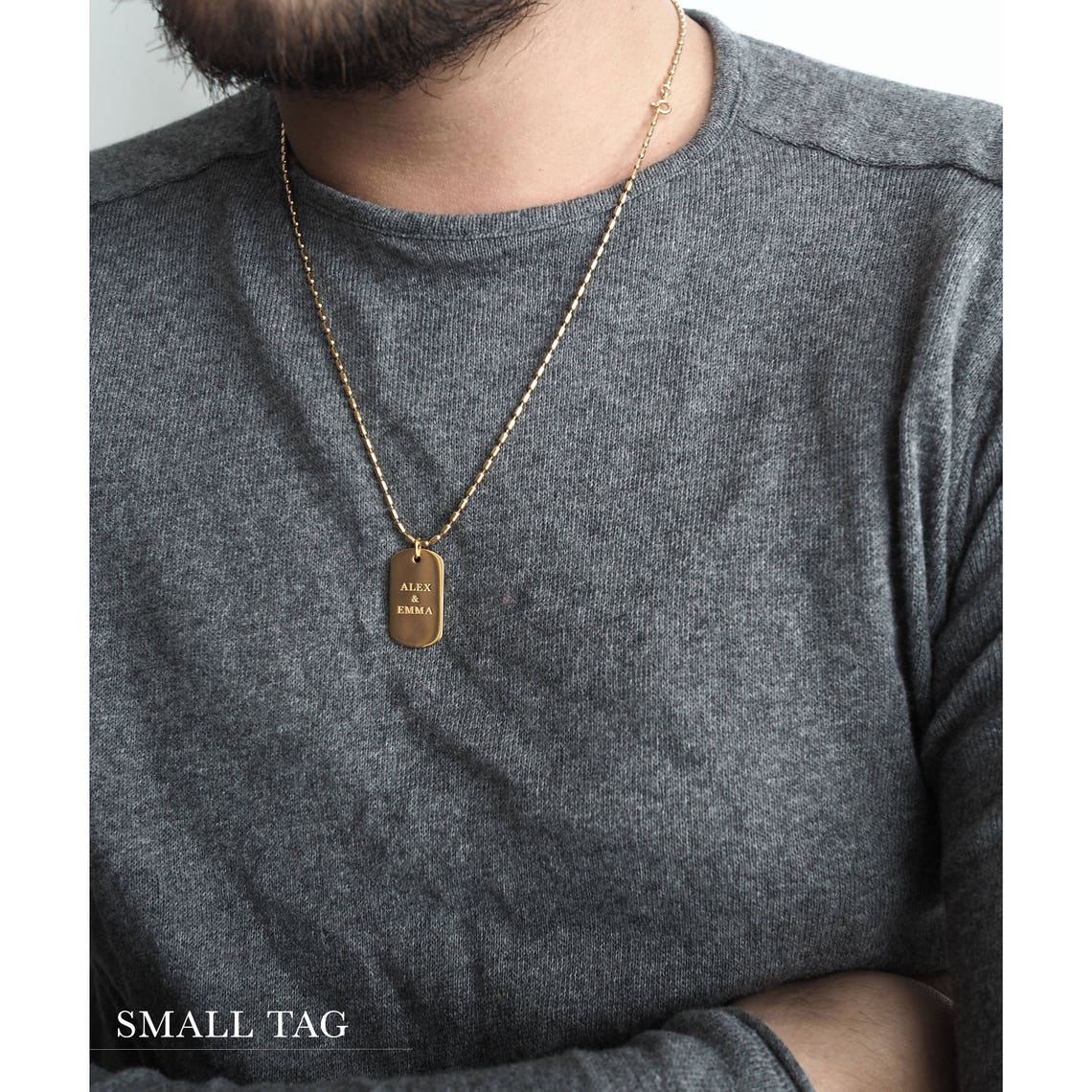 Personalized Dog Tag Necklace Custom Necklace for Men Kid Etsy